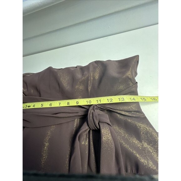 David's Bridal NWT Sz 6 Prom Wedding Gown Formal Long Dress Truffle W Shawl $188 - Picture 12 of 12